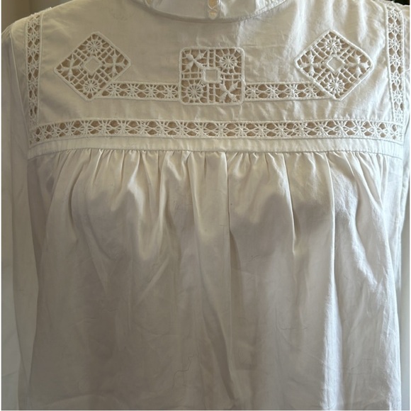 Free People Another Eternity Bell Sleeve Top, White, Size Medium NWT - Picture 6 of 8